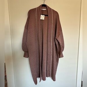 Zara Brown and Cream Cape Jacket